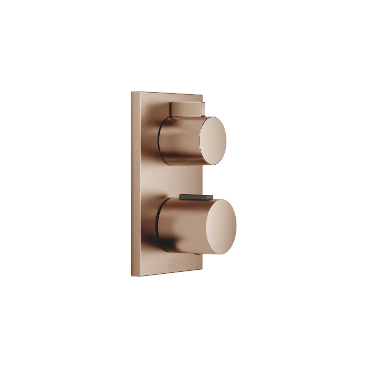 Concealed thermostat with one function volume control - Brushed Bronze (PVD) - 36 425 670-42