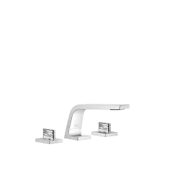 CL.1 Three-hole basin mixer without pop-up waste - Chrome - Set containing 3 articles