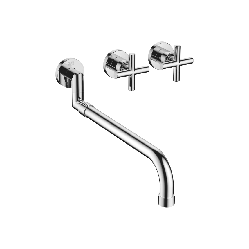 TARA Wall-mounted sink mixer with extending spout - Chrome - 36 819 892-00