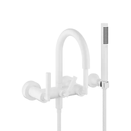 TARA Bath mixer for wall mounting with hand shower set - Matte White - 25 133 882-10 0050