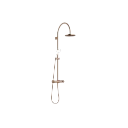 TARA Shower pipe with shower thermostat without hand shower FlowReduce 220 mm - Brushed Bronze - 34 458 892-42