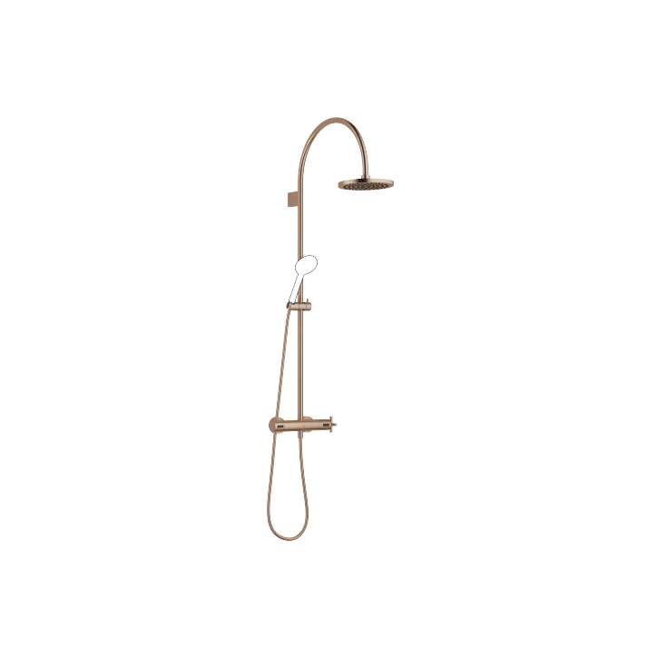 TARA Colonne de douche avec thermostat de douche sans douchette FlowReduce 220 mm - Bronze brossé - 34 458 892-42