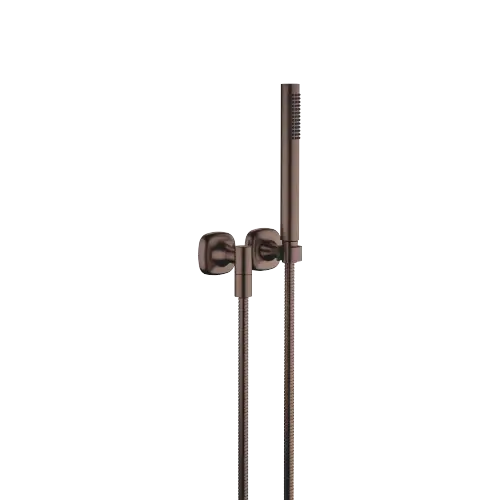 COYA Schlauchbrausegarnitur mit Einzelrosetten - Dark Bronze gebürstet (PVD) - 27 808 404-43
