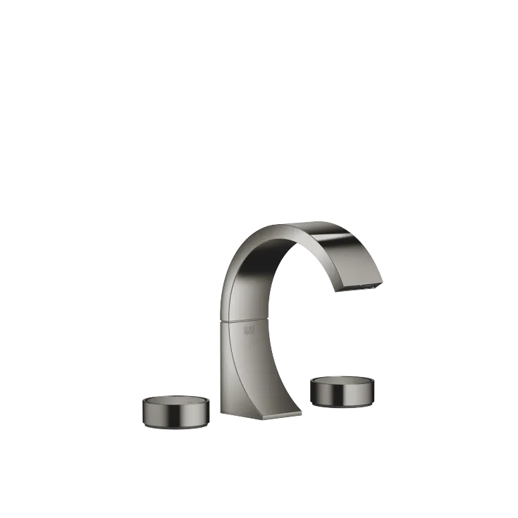 CYO Waschtisch-Dreilochbatterie mit Ablaufgarnitur - Dark Chrome - Set aus 2 Artikeln