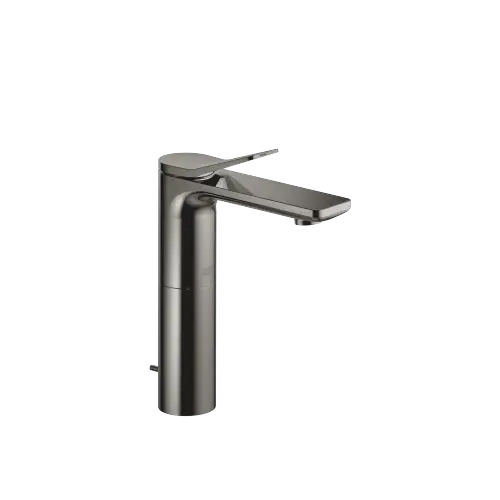 LISSÉ Mitigeur monocommande de lavabo avec pied surélevé avec garniture d'écoulement - Dark Chrome - 33 506 845-19