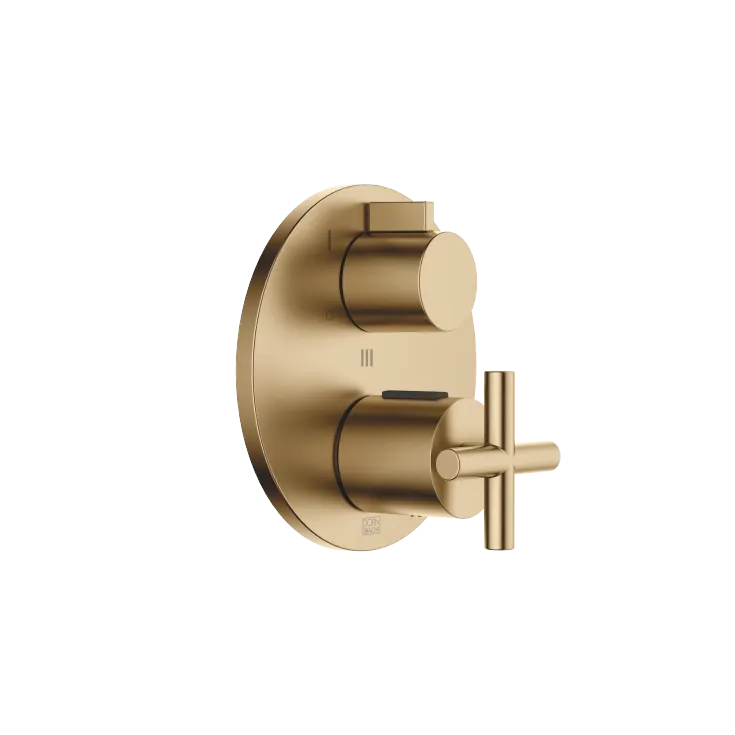 TARA Thermostat à encastrer avec régulateur de débit 3 voies - Dark Brass brossé - 36 428 892-39 0010