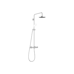 Showerpipe with shower thermostat without hand shower FlowReduce 220 mm - Brushed Chrome - 34 464 979-93 0050