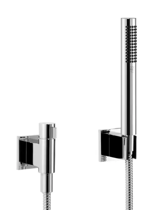 Hand shower set with individual rosettes with volume control FlowReduce - Brushed Bronze (PVD) - 27 809 985-42 0010