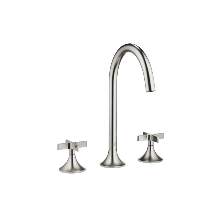 VAIA Three-hole lavatory mixer with drain - Brushed Platinum - 20 713 809-06 0010