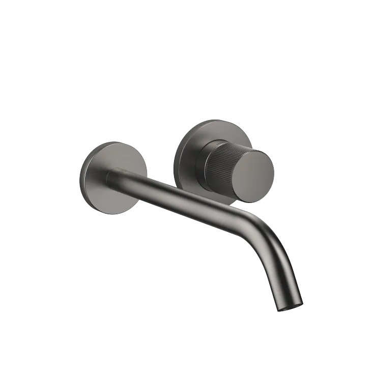 META META PURE Wall-mounted single-lever basin mixer without pop-up waste - Brushed Dark Platinum - 36 861 664-99