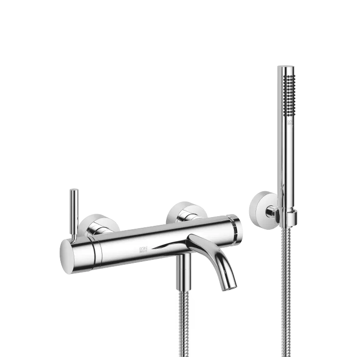 META Single-lever bath mixer for wall mounting with hand shower set - Chrome - 33 233 660-00