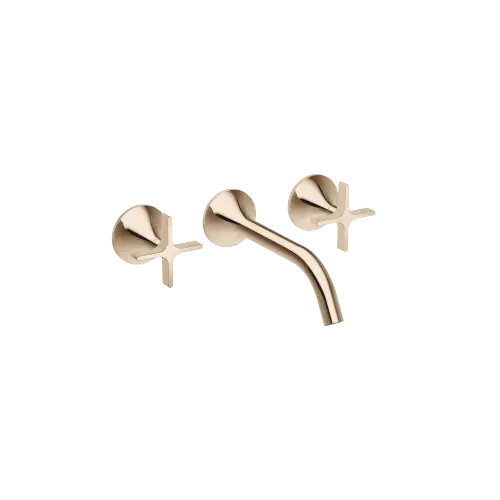 VAIA Robinetterie murale pour lavabo sans garniture d’écoulement - Champagne (Or 22cts) - 36 712 809-47
