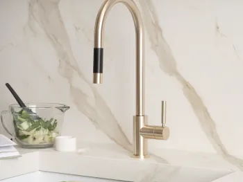 Dornbracht tara ultra design series pulldown inspiration kitchen kitchen faucet brushed champagne