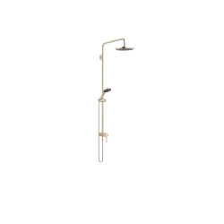 Showerpipe with single-lever shower mixer - Brushed Champagne (22kt Gold) - Set containing 2 articles