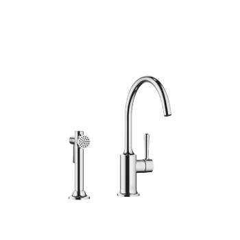 VAIA Single-lever mixer with rinsing spray set - Chrome - Set containing 2 articles