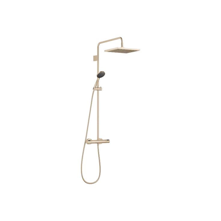 Shower pipe with shower thermostat with hand shower set - Set containing 2 articles