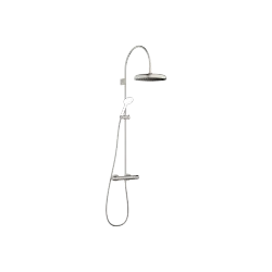 COYA Exposed Shower Set with shower thermostat without hand shower 11-3/4" - Brushed Platinum - 34 465 404-06 0010