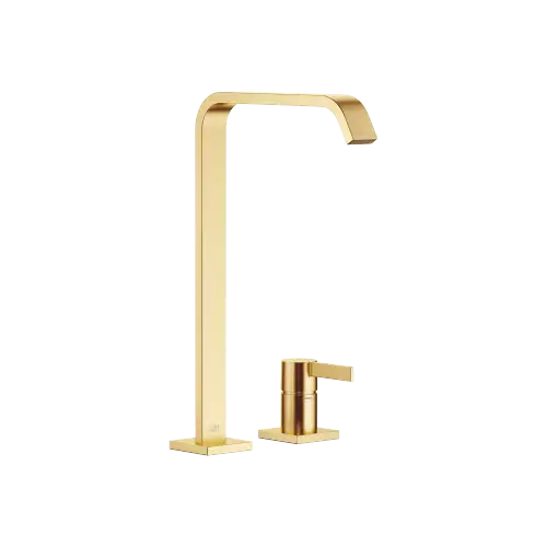 IMO Two-hole basin mixer with high spout without pop-up waste - Brushed Gold (PVD) - 29 218 671-37