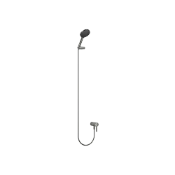 Concealed single-lever mixer with integrated shower connection with hand shower set - Dark Chrome - Set containing 2 articles