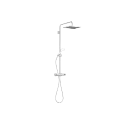 Showerpipe with shower thermostat without hand shower - Brushed Chrome - 34 459 980-93