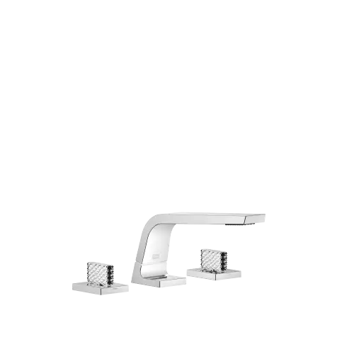 CL.1 Three-hole basin mixer without pop-up waste - Chrome - Set containing 3 articles