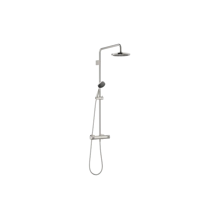 Showerpipe with shower thermostat - Platinum - Set containing 2 articles