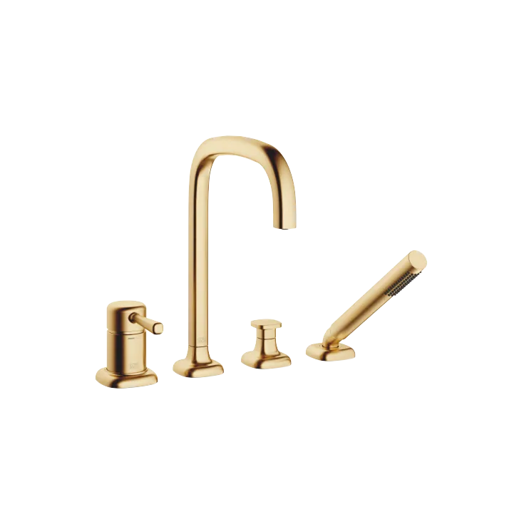 COYA Bath shower set for bath rim or tile edge installation - Brushed Durabrass (23kt Gold) - 27 632 404-28