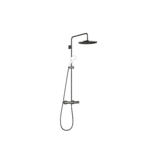 Showerpipe with shower thermostat without hand shower 300 mm - Dark Chrome - 34 465 979-19 0070
