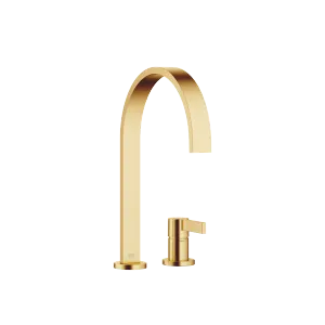 MEM Two-hole mixer with individual rosettes - Brushed Durabrass (23kt Gold) - 32 815 682-28