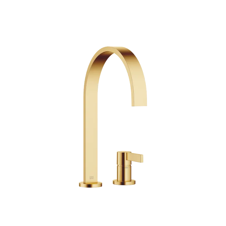 MEM Zweilochbatterie mit Einzelrosetten - Messing gebürstet (23kt Gold) - 32 815 682-28