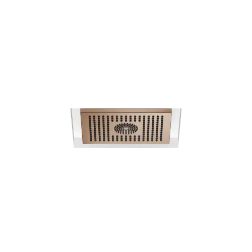 Pomme de douche arrosoir pour montage encastré au plafond Avec lumière 300 x 240 mm - Bronze brossé (PVD) - 28 044 980-42 0010