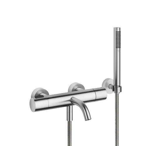META Tub thermostat for wall-mounted installation with hand shower set - Brushed Chrome - 34 234 979-93
