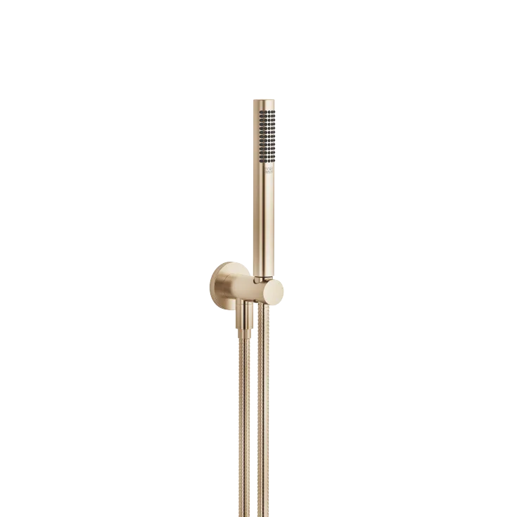 Schlauchbrausegarnitur mit integriertem Brausehalter FlowReduce - Champagne gebürstet (22kt Gold) - 27 802 660-46 0010