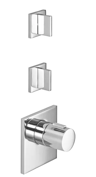 MEM xTOOL Module thermostatique avec 2 robinets - Dark Chrome - Set contenant 3 articles