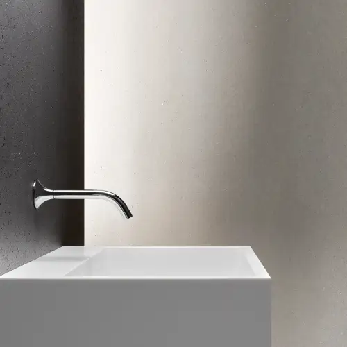 VAIA eSET Touchfree Basin mixer without pop-up waste with temperature setting - Chrome - Set containing 2 articles