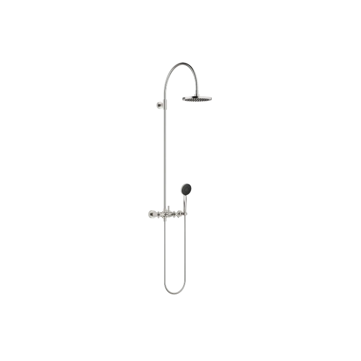 TARA Showerpipe 220 mm - Brushed Platinum - Set containing 2 articles