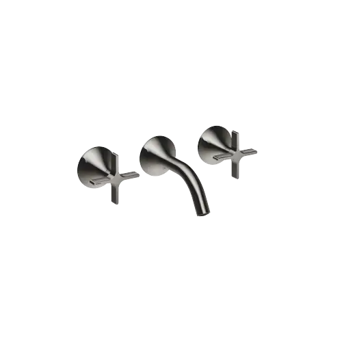 VAIA Wall-mounted basin mixer without pop-up waste - Dark Chrome - 36 702 809-19
