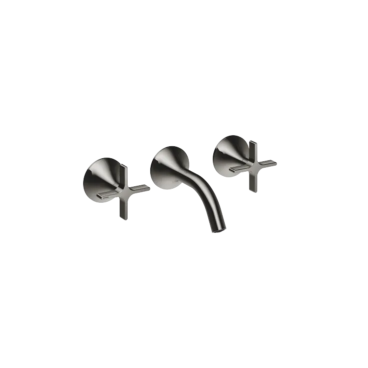 VAIA Wall-mounted basin mixer without pop-up waste - Dark Chrome - 36 702 809-19