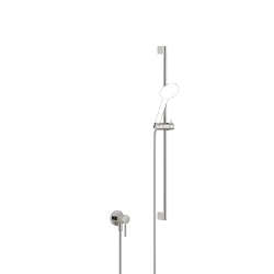 Batería monomando empotrada con conexión integrada de ducha con juego de ducha sin ducha de mano - Platino - 36 013 660-08