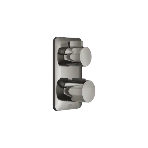 LISSÉ Thermostat à encastrer avec réglage de débit et inverseur 2 voies intégré - Dark Chrome - 36 426 845-19 0010