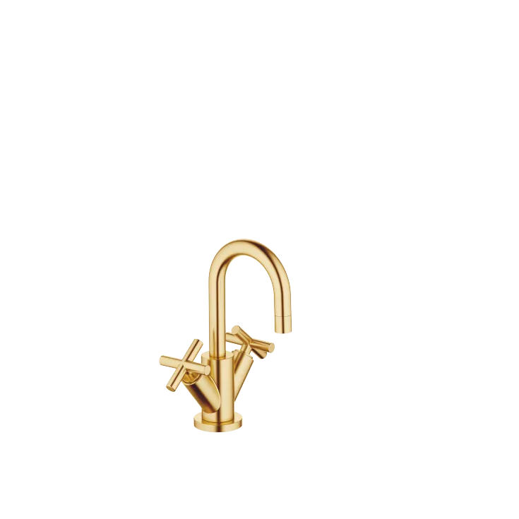 TARA Single-hole basin mixer with pop-up waste - Brushed Durabrass (23kt Gold) - 22 302 892-28
