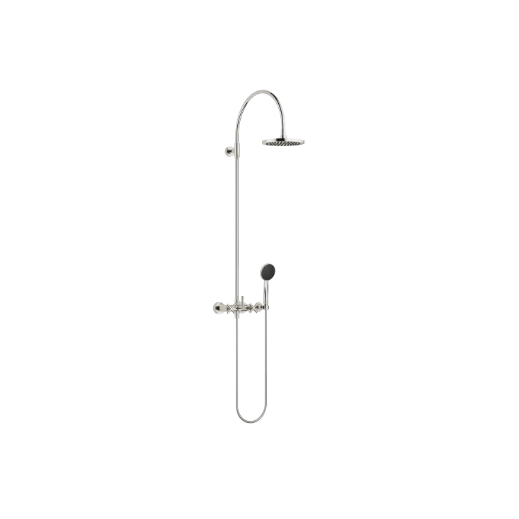 TARA Showerpipe con miscelatore doccia 220 mm - Platinato - Set contenente 2 articoli