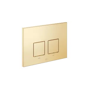 Flush plate for concealed WC cisterns made by Geberit angular - Brushed Durabrass (23kt Gold) - 12 665 980-28