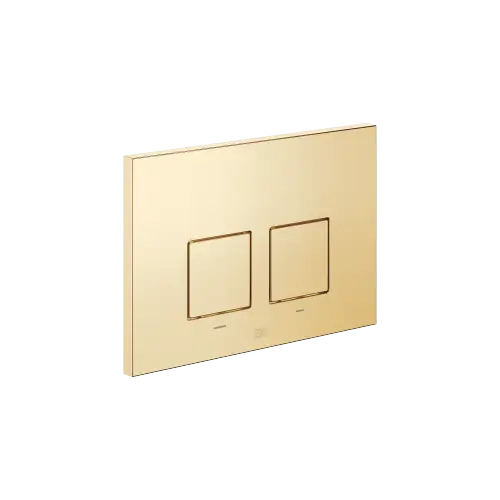 Piastra di lavaggio per cassette WC-UP di Geberit angolare - Ottone spazzolato (Oro 23k) - 12 665 980-28
