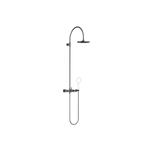 TARA Showerpipe with shower mixer without hand shower 220 mm - Brushed Dark Platinum - 26 632 892-99 0050