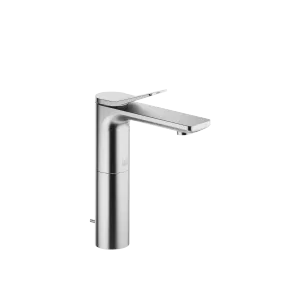 LISSÉ Single-lever basin mixer with raised base with pop-up waste - Brushed Chrome - 33 506 845-93