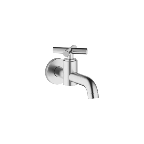 TARA Wall-mounted valve cold water without pop-up waste - Brushed Chrome - 30 010 892-93