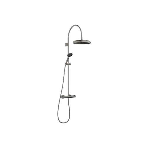 COYA Application Showerpipe avec thermostat de douche 300 mm - Dark Platinum brossé - Set contenant 2 articles