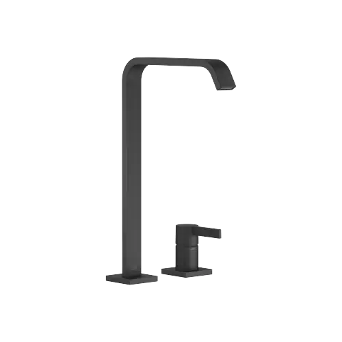 IMO Two-hole basin mixer with high spout without pop-up waste - Matte Black - 29 218 671-33