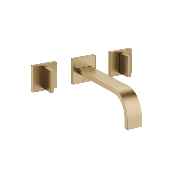 MEM Wall-mounted basin mixer without pop-up waste - Brushed Dark Brass - 36 712 782-39